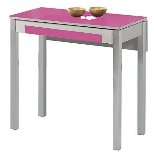 ASTIMESA Keukentafel - Fuchsia - 80 x 40 cm - Uittrekbaar 80 x 60 cm