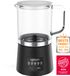 Safecourt Kitchen MF700-BK Electric Milk Frother - 500ml Glass Carafe, PFAS-Free, Dishwasher Safe - Black