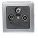 Kopp VISION contactdoos tv/fm/sat staal