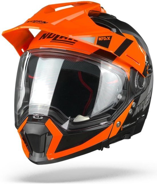 Nolan N70-2 X DECURIO 31 FLAT BLACK ORANGE WHITE ANTHRACITE ADVENTURE HELMET 2XL