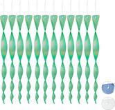Relaxdays Vogelverschrikker Spiraal, 12 Stuks, Reflecterend, 40 cm, Groen