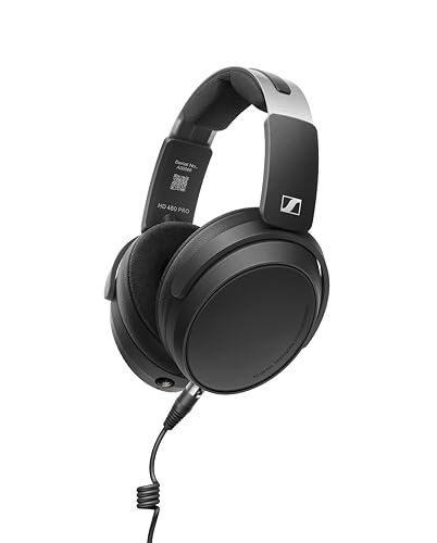 Sennheiser HD 480 Pro Gesloten professionele studio-hoofdtelefoon, 3 m spiraalkabel, opnameoorkussens en draagtas (700499)