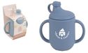 DORON & CHARLIE - Leerbeker - Kindermaaltijd - 056741 - Blauw - Siliconen - 150 ml - Magnetronbestendig - Wasmachine - Gemakkelijk schoon te maken - Babybeker - Vanaf 4 maanden