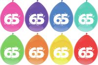 Haza Ballonnen - 65 jaar - leeftijd verjaardag - 24x stuks - 29 cm - versiering - feestartikelen