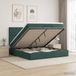 vidaXL - Lit plateforme avec matelas - Vert foncé - 160 x 200 cm - Velours