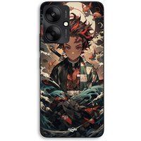 Maniacase Hoesje voor Xiaomi Redmi 13C 5G Demon Slayer Tanjiro anime manga