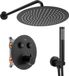 REA Lungo Douche de pluie encastrée noir 36,5cm