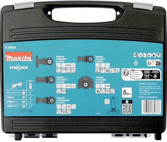 Makita E-24935 Invalzaagset multitool 5-delig