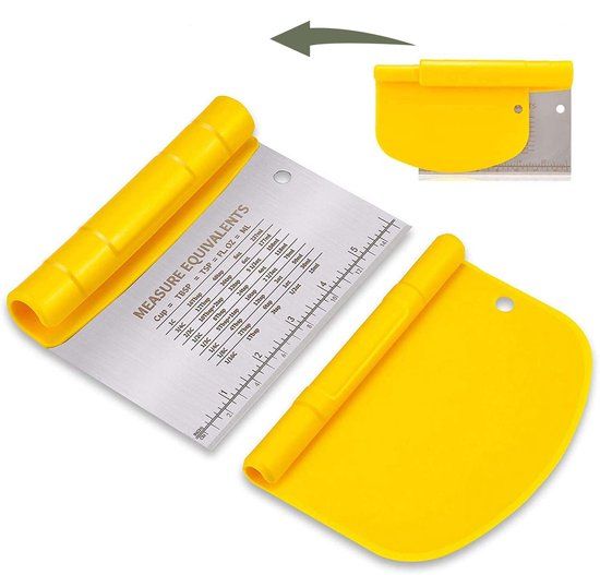 COOCK Deegschraper & Deegsteker - RVS - 2 stuks