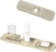 Merkloos Kraanmat Gootsteen - Spatbescherming Keuken - Aanrecht Droog Houden - Snel Water Afvoerend - 37 x 10 cm - Beige