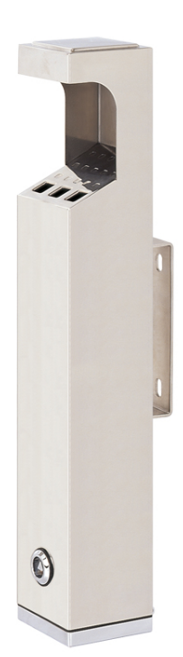Vierkante wandasbak - 48 cm - RVS