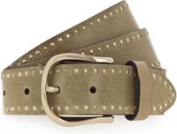 b.belt Studded belt Leder - Dames - 105 cm - khaki