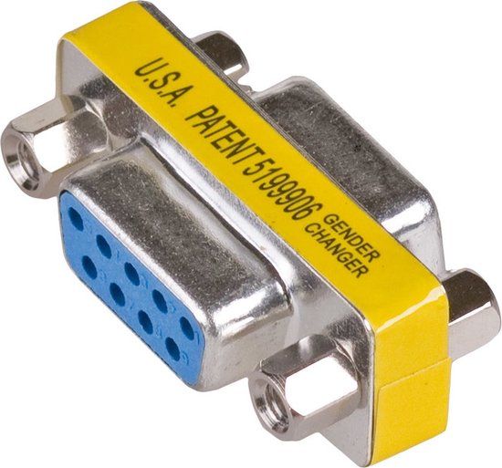 Akyga AK-AD-16 Seriële M/V-wisselaar - DB-9 (V) naar DB-9 (V) - zilver
