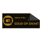 Sneltoner Brother TZe-344 - 8m goud op zwart / gelamineerd tape / 18mm (huismerk)