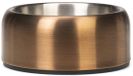Designed by Lotte Noar Voerbak Hond - Eetbak/Drinkbak - Vaatwasserproof - Anti-slip - RVS - Brons - 470ml