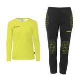 Uhlsport Prediction Keeperset Kinderen - Fluogeel / Zwart | Maat: 152