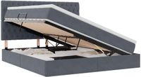 vidaXL Bed met opbergruimte en matras, donkergrijs, 180 x 200 cm, fluweel