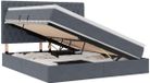 vidaXL Bed met opbergruimte en matras, donkergrijs, 180 x 200 cm, fluweel