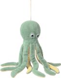Inware Pluche Octopus Knuffeldier - Groen - 36 cm
