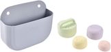 Béaba Badspeeltjes Set - 4 Stuks + Opbergmand - Silicone - Vanaf 1 jaar - Grijs/Groen/Geel/Paars