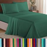 Elegant Comfort Luxe 1500 Draadtelling Egyptische Katoen 4-delige Beddengoed Set, Cal King, Hunter Green