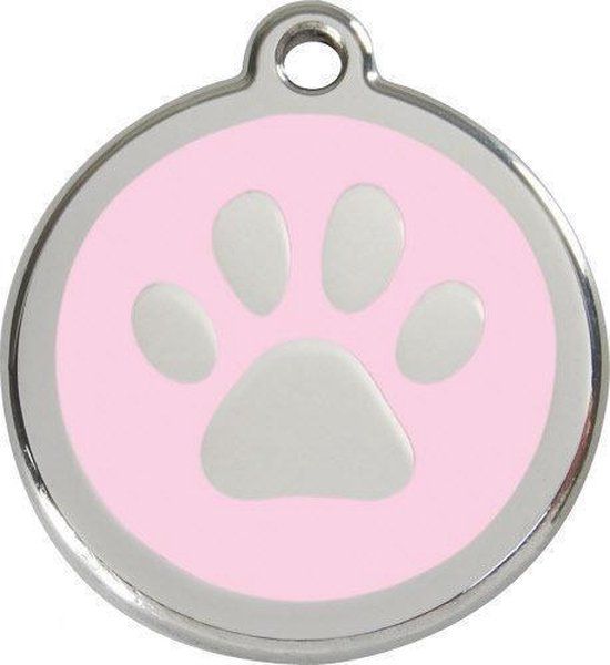 Red Dingo Hondenpenning 38 mm pootje roze