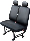 CarPassion Autostoelhoes - Autostoelbeschermer - Stoelhoes - Bescherming - Kunstleder - Zwart - Tweepersoons - Transporter - Maat L