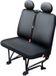 CarPassion Autostoelhoes - Autostoelbeschermer - Stoelhoes - Bescherming - Kunstleder - Zwart - Tweepersoons - Transporter - Maat L