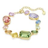 Swarovski Gema armband, Verschillende slijpvormen, Meerkleurig, Goudkleurige toplaag
