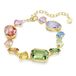 Swarovski Gema armband, Verschillende slijpvormen, Meerkleurig, Goudkleurige toplaag