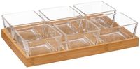 JJA BAMBOU set apéritif 7 pièces transparent