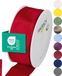 Halbach Seidenbänder Premium cadeaulint met draadrand, breedte 40 mm, lengte 25 m, Öko-Tex 100 gecertificeerd lint, taftband, made in Germany, kleur: rood