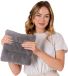 Chillaxy - Warmtekussen - Zacht grijs - Pluche - Lijnzaad - 25x25x25 cm