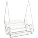 Maison Exclusive - Banc Balançoire Acier 109 X 75 X 59 Cm Blanc Antique