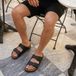 Birkenstock Arizona Slippers zwart Imitatieleer