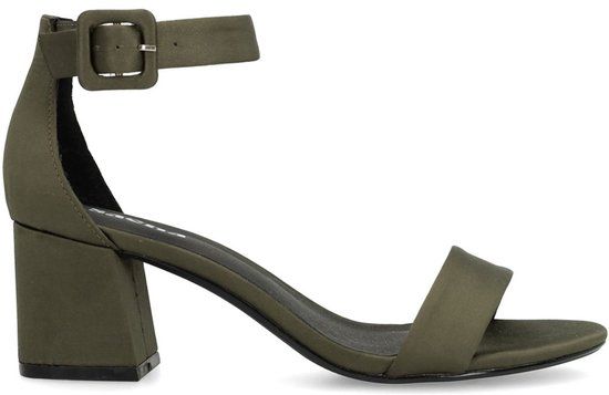 Sacha - Dames - Groene sandalen met hak - Maat 38