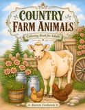 Country Farm Animals Coloring Book for Adults