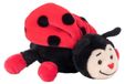 Merkloos Pluche lieveheersbeestje knuffel - 13 cm - Rood - Machinewasbaar