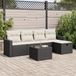 Maison Exclusive - Ensemble de meubles de jardin 6 pièces avec canapé et coussins, noir, en polyrotin