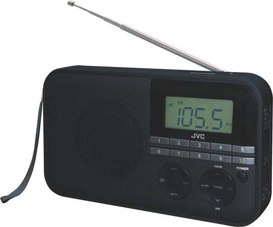 JVC draagbare radio RA-F310B Zwart