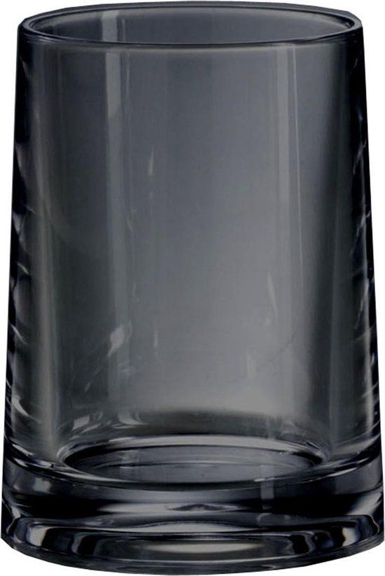 Kleine Wolke Pino Tandenborstelbeker - Transparant Antraciet - 7x7x9.5 cm