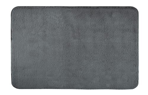 WENKO Badmat Saravan antraciet, 50 x 80 cm, polyester, 50 x 0 x 80 cm