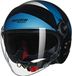 Nolan N21 Visor 06 Tangente 353 Zwart Blauw Zilver Glossy Jethelm - Maat XS
