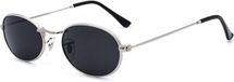 Wan GmbH Ovale Sonnenbrille Unisex | Leichtes Metallgestell | UV400 Schutz | Schwarz