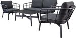 AVH-Collectie Larisa stoel bank loungeset 4 delig aluminium antraciet
