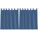 VidaXL Gordijnen voile met lussen 2 st 140x140 cm koningsblauw