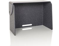 hjh OFFICE Akoestische tafelscheidingswand FLEXMIUT FOLD opvouwbaar / vrijstaand PET grijs