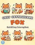 Cozy Cottagecore Fox: Bold & Easy Coloring Book
