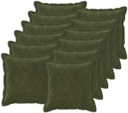 vidaXL - Kussensloop - 12 stuks - HOUTEN - Groen - 40 x 40 cm