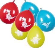 Boland 12x Dino themafeest ballonnen - ca. 25 cm - Feestversiering en decoraties